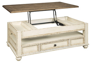 Ashley Furniture - Realyn - White / Brown - Lift Top Cocktail Table - 5th Avenue Furniture