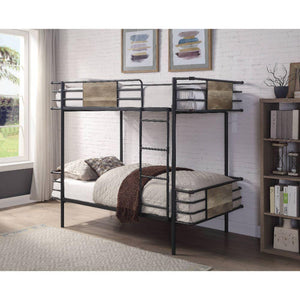 ACME - Deliz - Twin Over Twin Bunk Bed - Gunmetal - 5th Avenue Furniture