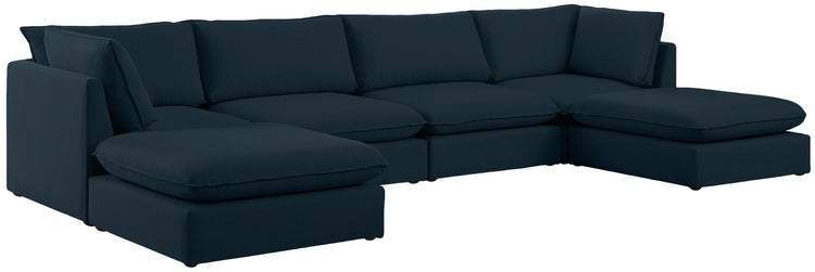 Meridian Furniture - Mackenzie - Modular Sectional 6 Piece - Navy - Fabric - Modern & Contemporary - 5th Avenue Furniture