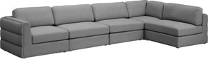 Meridian Furniture - Beckham - Modular Sectional 5 Piece - Gray - Fabric - 5th Avenue Furniture