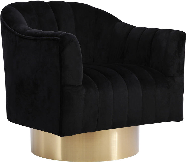 Meridian Furniture - Farrah - Accent Chair with Gold Base - 5th Avenue Furniture