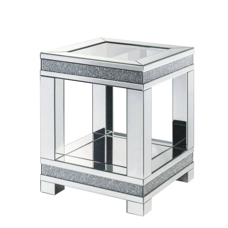 ACME - Noralie - End Table - Pearl Silver - Wood - 24" - 5th Avenue Furniture