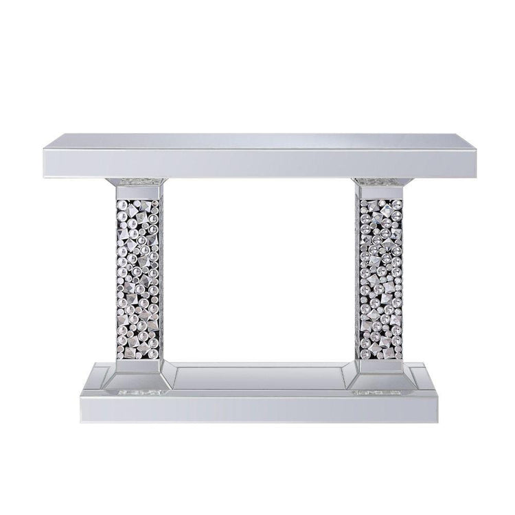 ACME - Kachina - Accent Table - Mirrored & Faux Gems - 5th Avenue Furniture