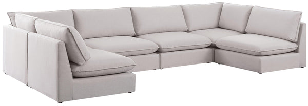Meridian Furniture - Mackenzie - Modular Sectional 6 Piece - Beige - Fabric - 5th Avenue Furniture