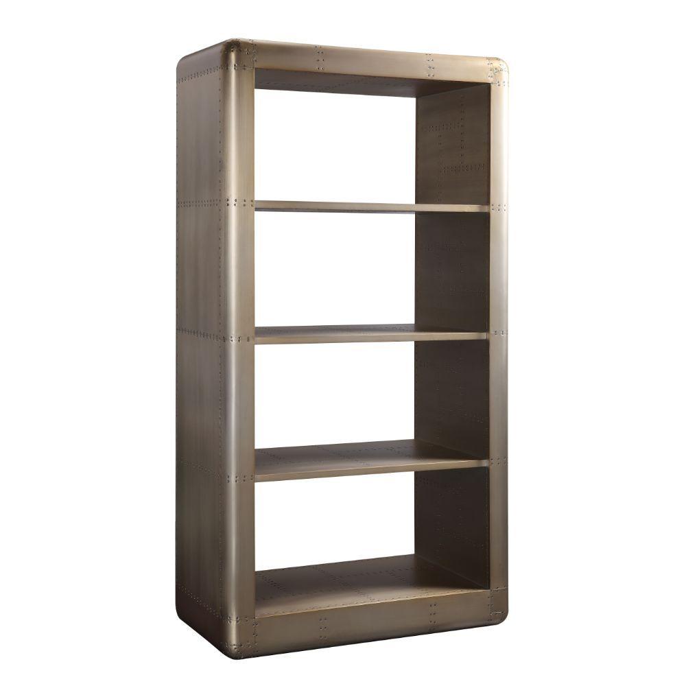 ACME - Jennavieve - Bookshelf - Gold Aluminum - 5th Avenue Furniture