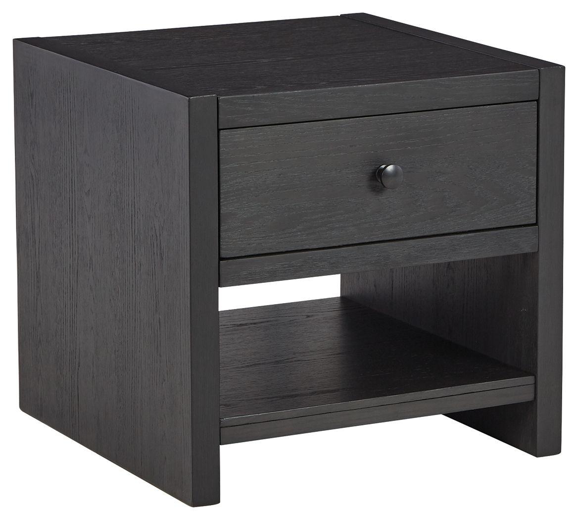 Signature Design by Ashley® - Foyland - Black - Square End Table - 5th Avenue Furniture