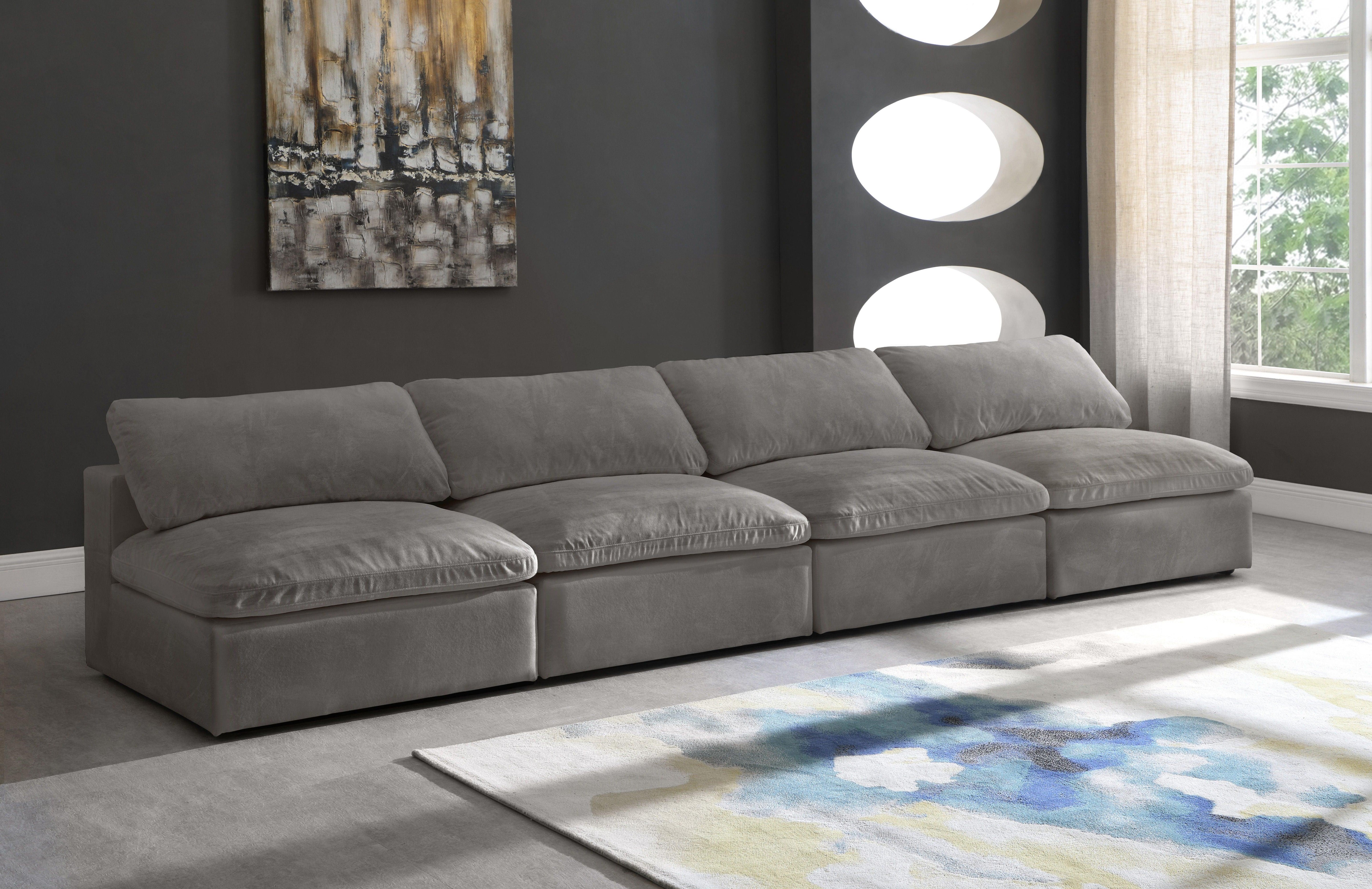 Meridian Furniture - Cozy - Modular Armless 4 Seat Sofa - 5th Avenue Furniture