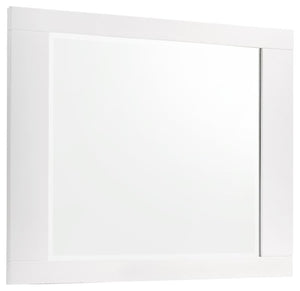 CoasterEssence - Felicity - Rectangle Dresser Mirror - Glossy White - 5th Avenue Furniture