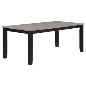 Coaster Fine Furniture - Elodie - Rectangular Dining Table With Extension Leaf - Gray And Black - 5th Avenue Furniture