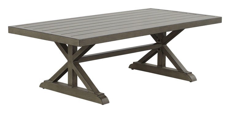 Steve Silver Furniture - Jones - Outdoor Aluminum Coffee Table - Brown - 5th Avenue Furniture