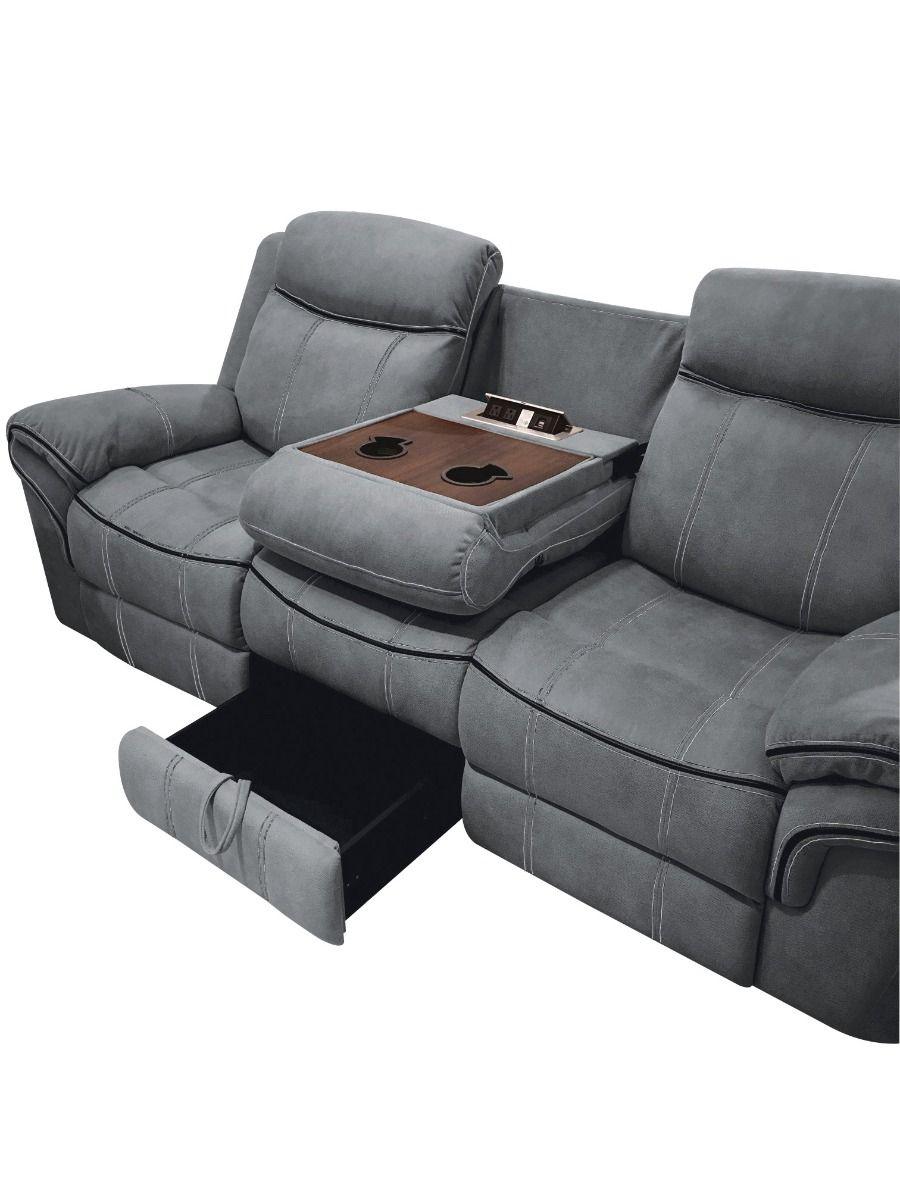 ACME - Zubaida - Sofa w/USB Dock & Console(Motion) - 5th Avenue Furniture