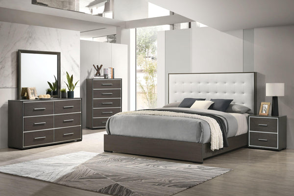 Crown Mark - Sharpe - Nightstand - Dark Gray - 5th Avenue Furniture