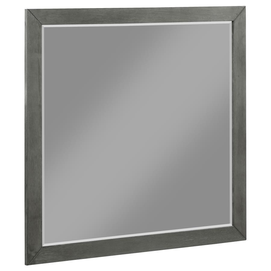 Coaster Fine Furniture - Nathan - Rectangular Dresser Mirror - Gray - 5th Avenue Furniture