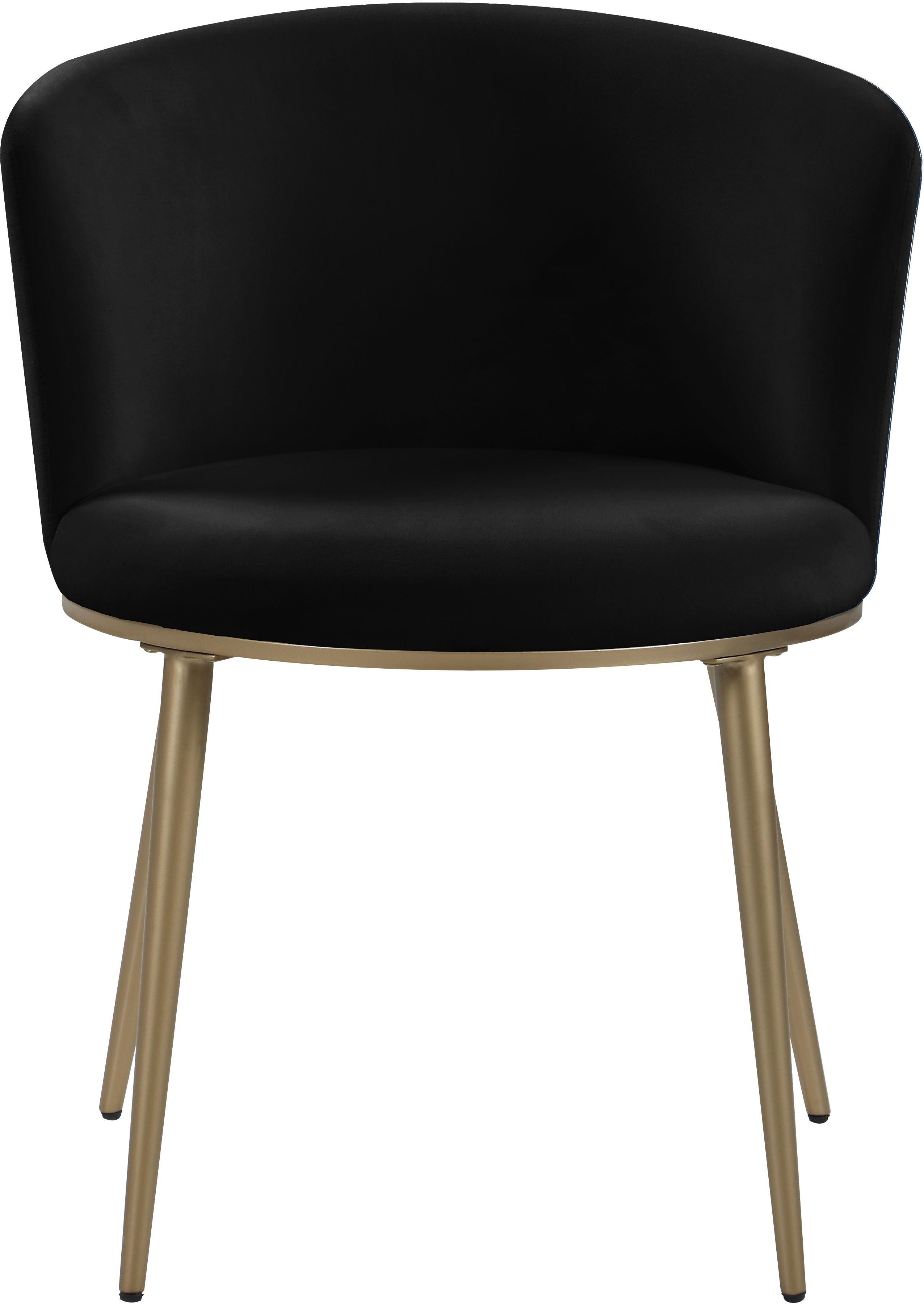 Meridian Furniture - Skylar - Dining Chair with Gold Legs (Set of 2) - 5th Avenue Furniture