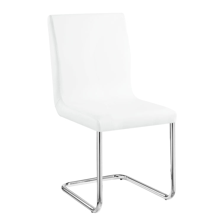 ACME - Palton - Side Chair (Set of 2) - White PU & Chrome Finish - 5th Avenue Furniture