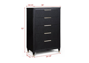 Crown Mark - Kara - Chest - Black - 5th Avenue Furniture