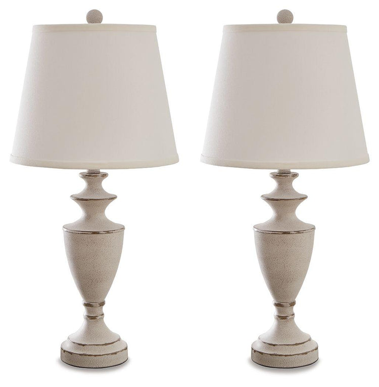 Signature Design by Ashley® - Dorcher - Antique Gray - Metal Table Lamp (Set of 2) - 5th Avenue Furniture