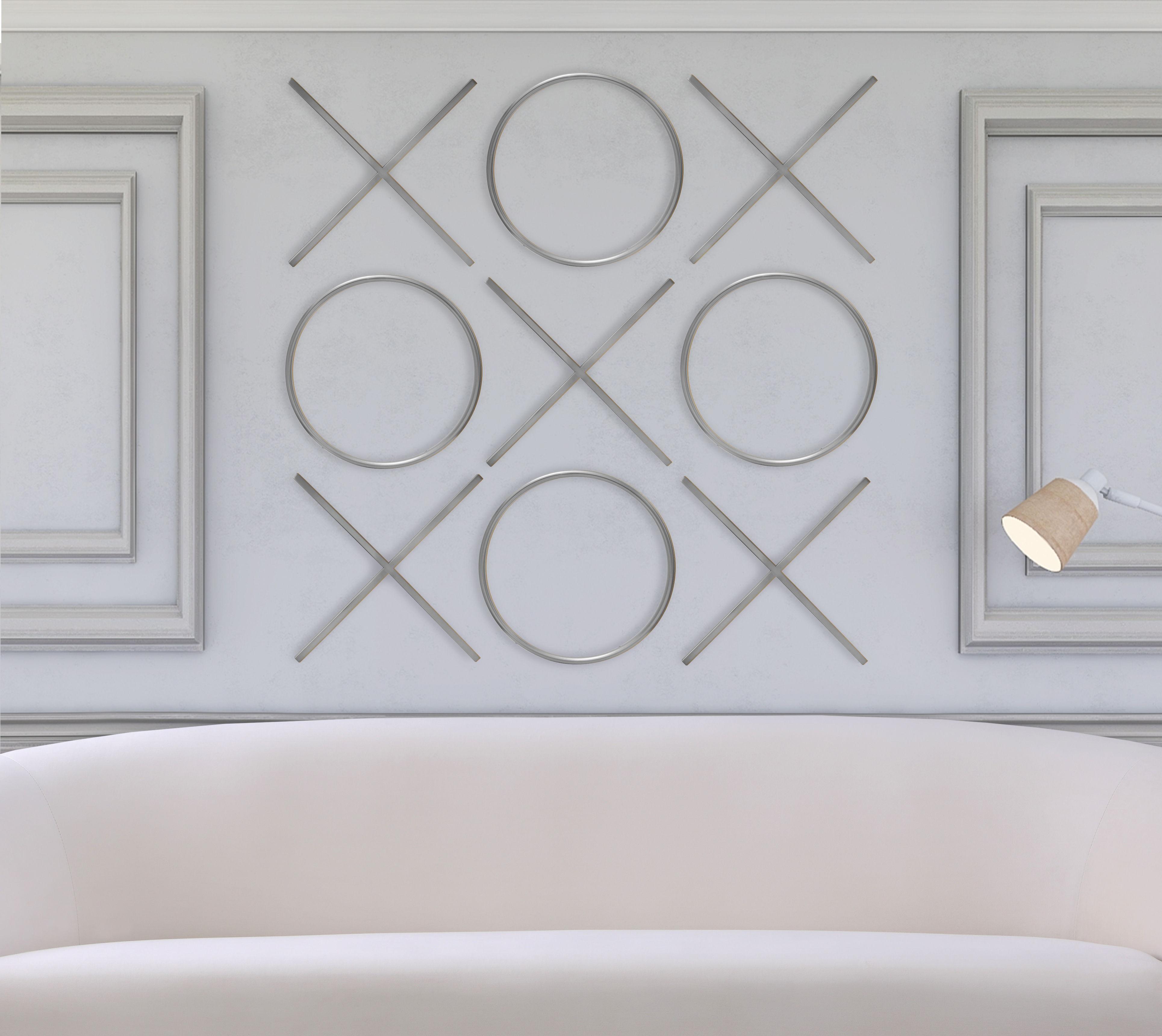 Meridian Furniture - XOXO - Wall Decor - Pearl Silver - 5th Avenue Furniture