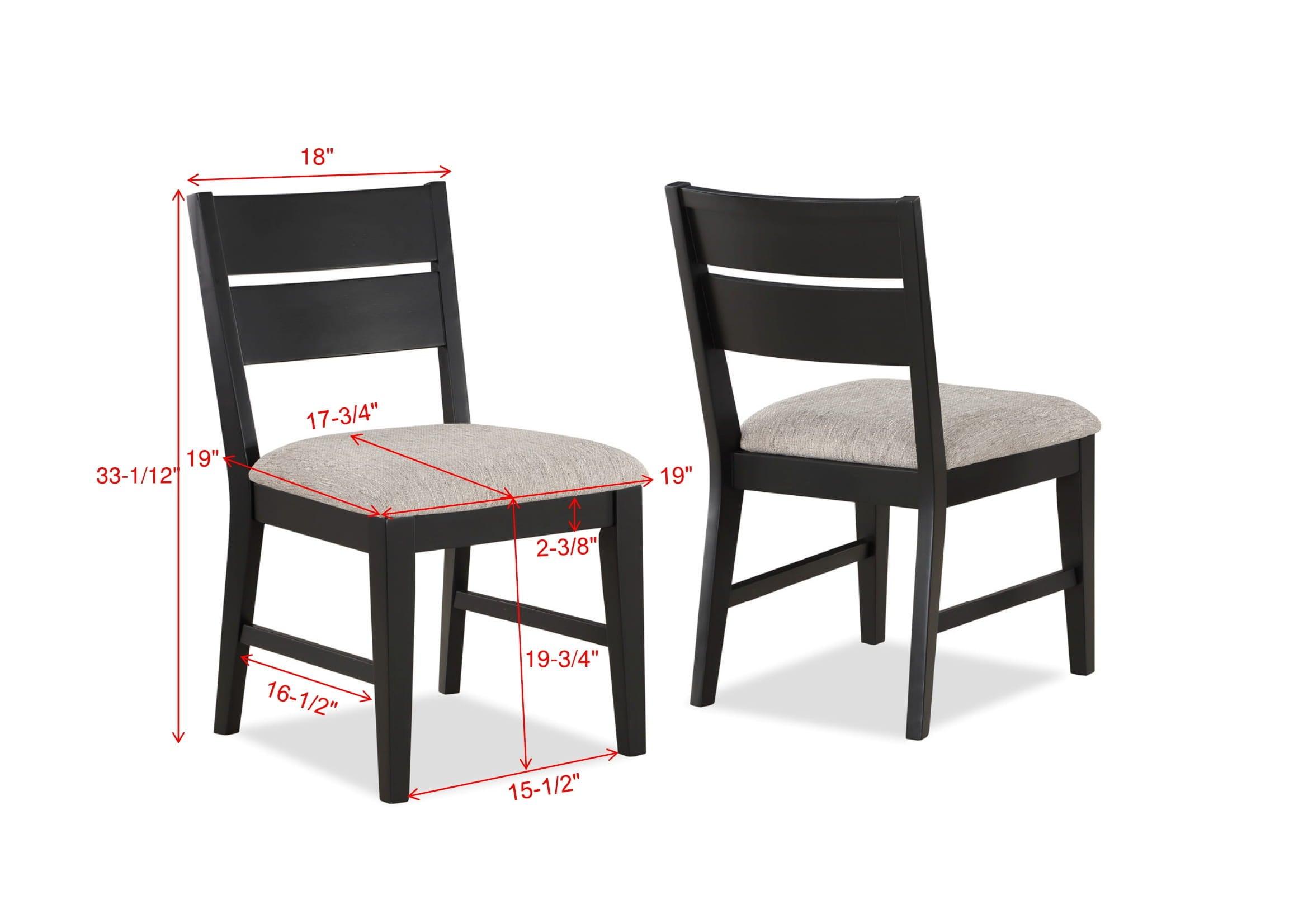Crown Mark - Mathis - Side Chair (Set of 2) - Black - 5th Avenue Furniture