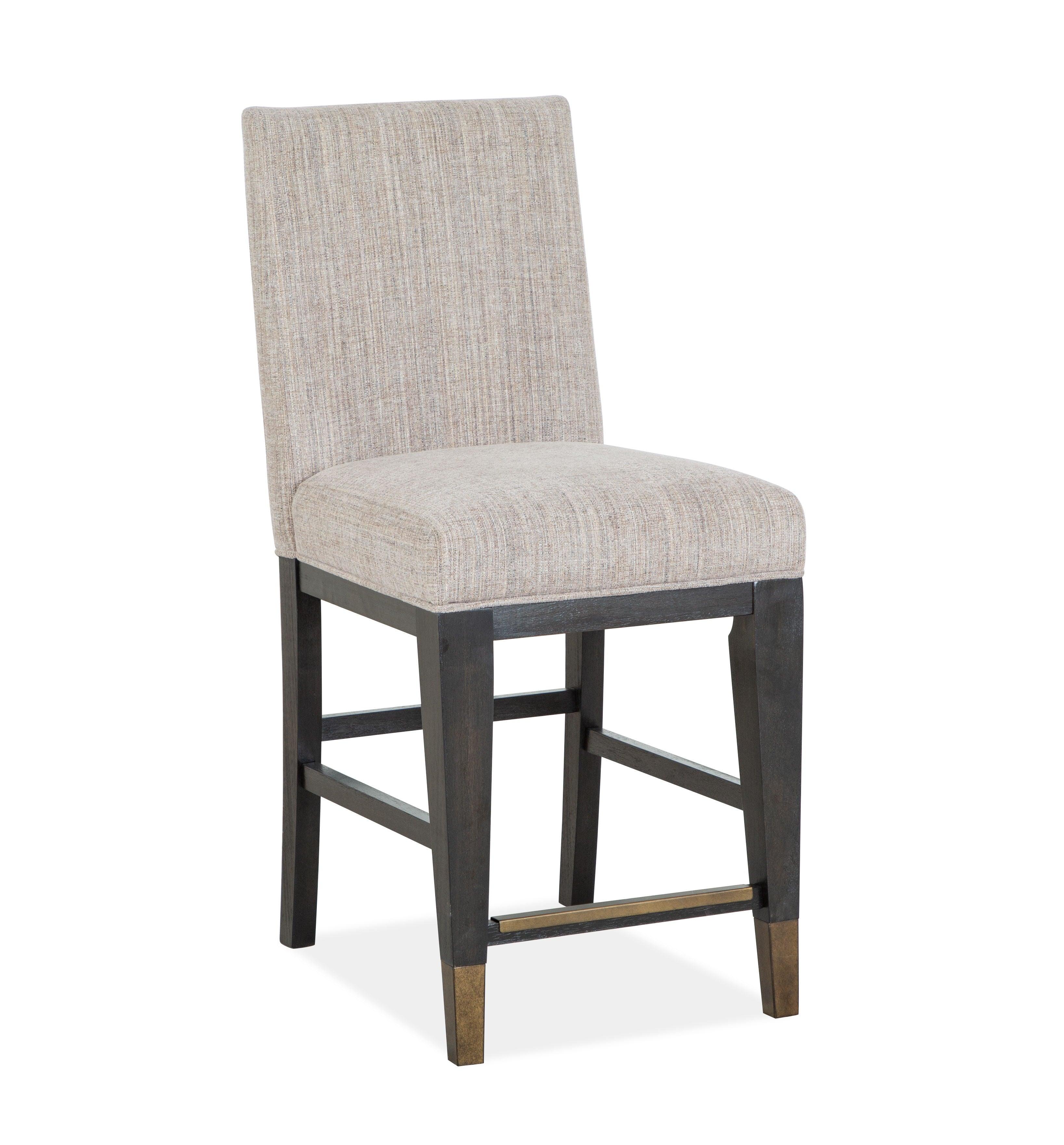 Magnussen Furniture - Ryker - Counter Chair With Upholstered Seat And Back (Set of 2) - Nocturn Black - 5th Avenue Furniture