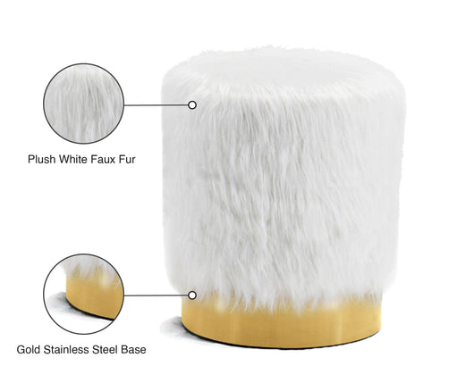 Meridian Furniture - Joy - Stool Ottoman - 5th Avenue Furniture