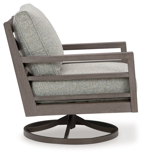 Hillside Barn - Gray / Brown - Swivel Lounge W/ Cushion - 5th Avenue Furniture