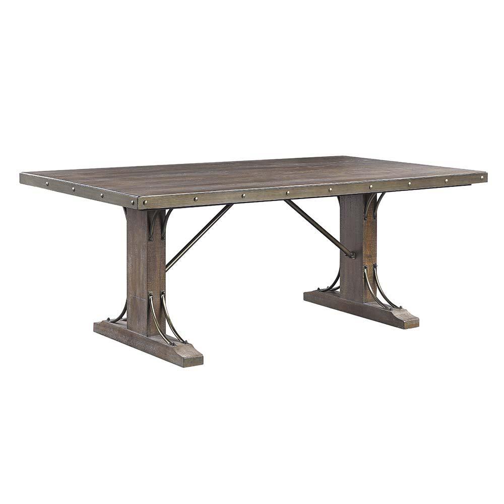 ACME - Raphaela - Dining Table - Weathered Cherry Finish - 5th Avenue Furniture