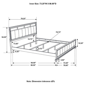 CoasterEveryday - Barzini - Upholstered Panel Bed - 5th Avenue Furniture