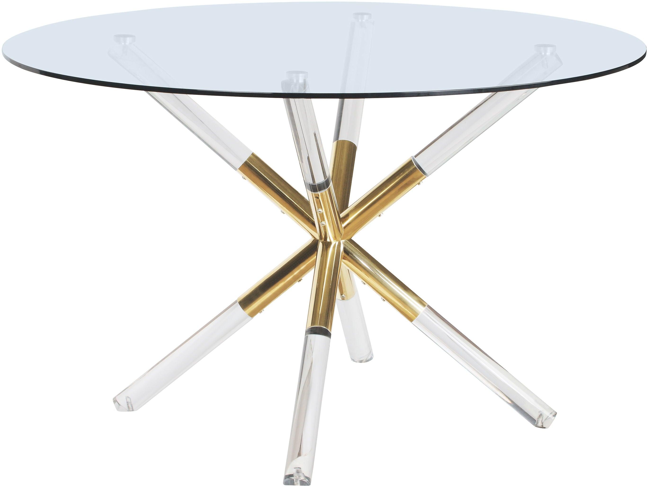 Meridian Furniture - Mercury - Dining Table - Pearl Silver - Glass - 5th Avenue Furniture