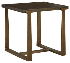 Signature Design by Ashley® - Balintmore - Brown / Gold Finish - Rectangular End Table - 5th Avenue Furniture