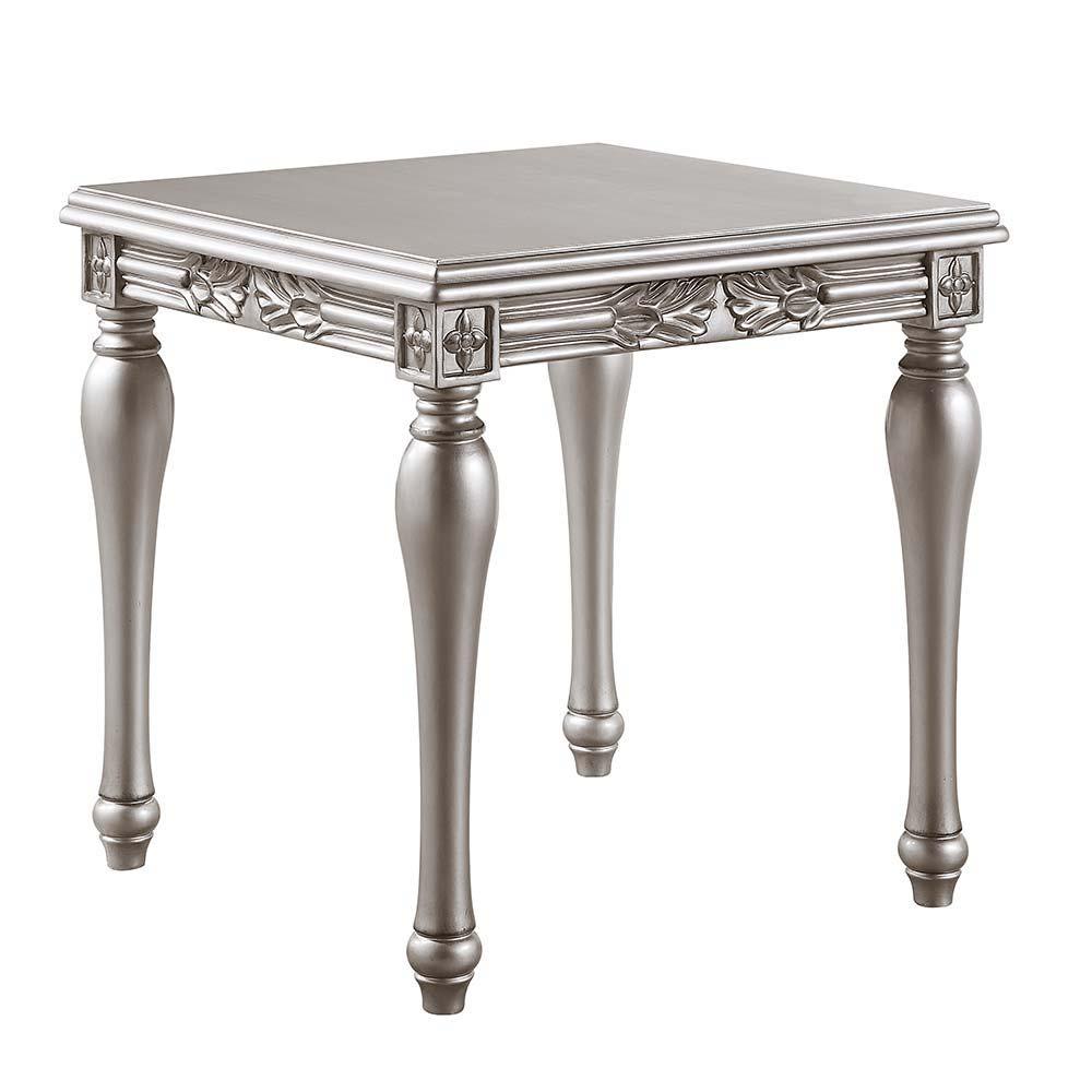 ACME - Pelumi - End Table - Platinum - Finish - 5th Avenue Furniture