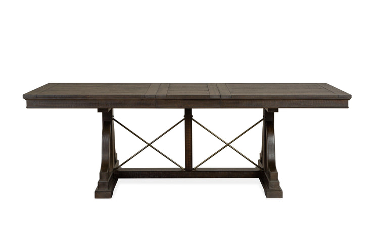 Magnussen Furniture - Westley Falls - Trestle Dining Table - Graphite - 5th Avenue Furniture