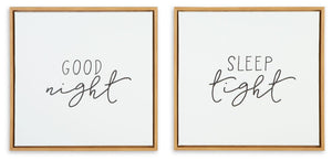 Signature Design by Ashley® - Olymiana - White / Black - Wall Art Set (Set of 2) - 5th Avenue Furniture