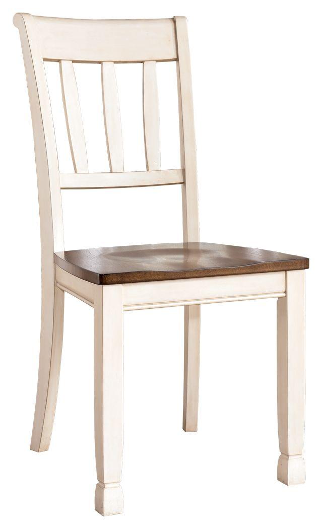 Ashley Furniture - Whitesburg - Brown / Cottage White - Dining Room Side Chair (Set of 2) - 5th Avenue Furniture