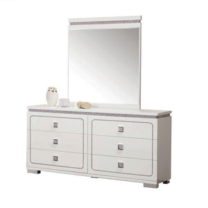 ACME - Valentina - Mirror - White High Gloss - 5th Avenue Furniture