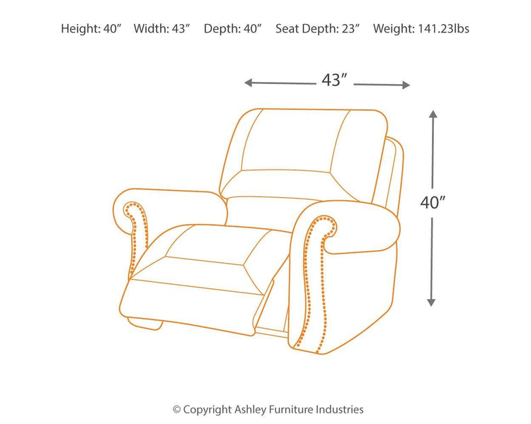 Ashley Furniture - Larkinhurst - Earth - Rocker Recliner - 5th Avenue Furniture