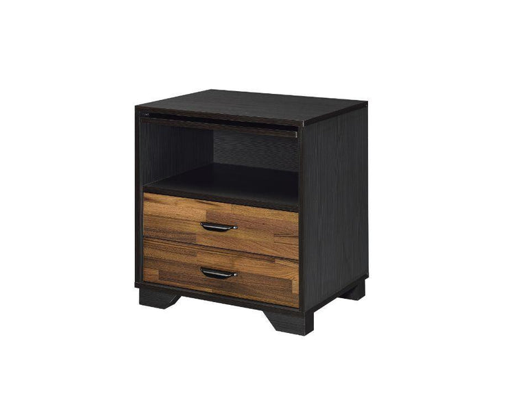 ACME - Milosh - Accent Table - Walnut & Espresso Finish - 5th Avenue Furniture