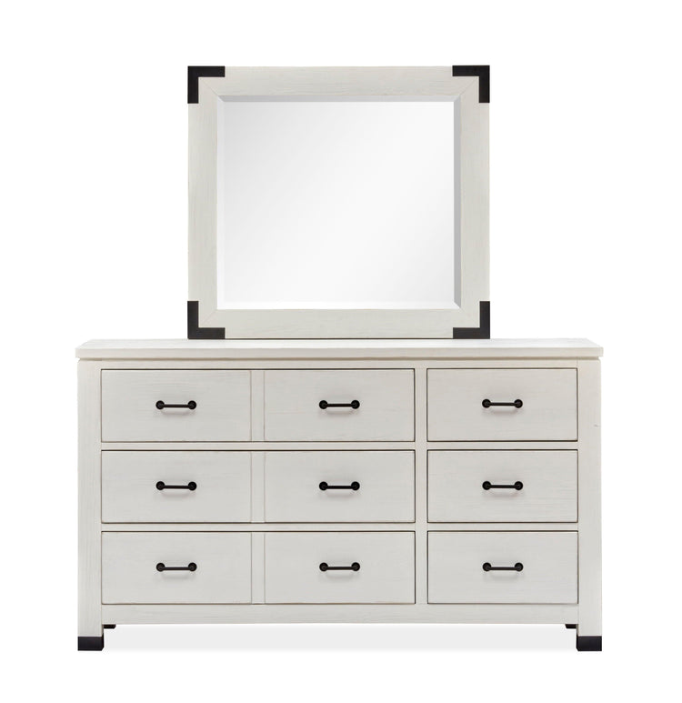 Magnussen Furniture - Harper Springs - Landscape Mirror - Silo White - 5th Avenue Furniture