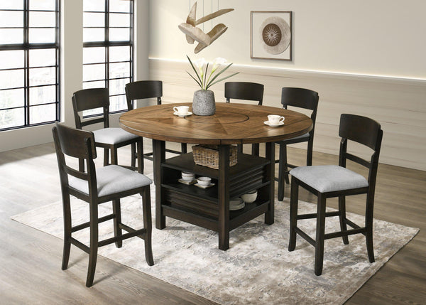 Crown Mark - Oakly - Counter Height Chair (Set of 2) - Pearl Silver - 5th Avenue Furniture