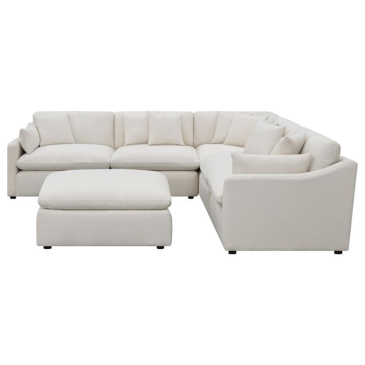 Coaster Fine Furniture - Hobson - 6 Piece Reversible Cushion Modular Sectional - Off-White - 5th Avenue Furniture