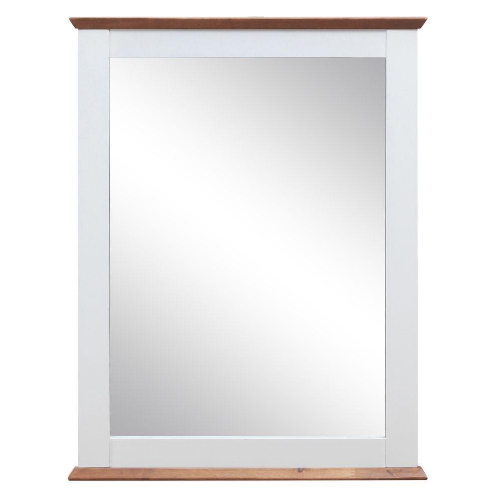 ACME - Farah - Mirror - White & Oak - 5th Avenue Furniture