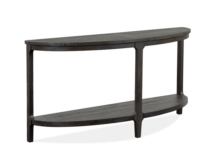 Magnussen Furniture - Boswell - Demilune Sofa Table - Peppercorn - 5th Avenue Furniture