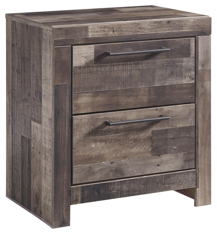 Ashley Furniture - Derekson - Multi Gray - Two Drawer Night Stand - 5th Avenue Furniture