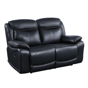 ACME - Ralorel - Loveseat - Black Top Grain Leather - 5th Avenue Furniture