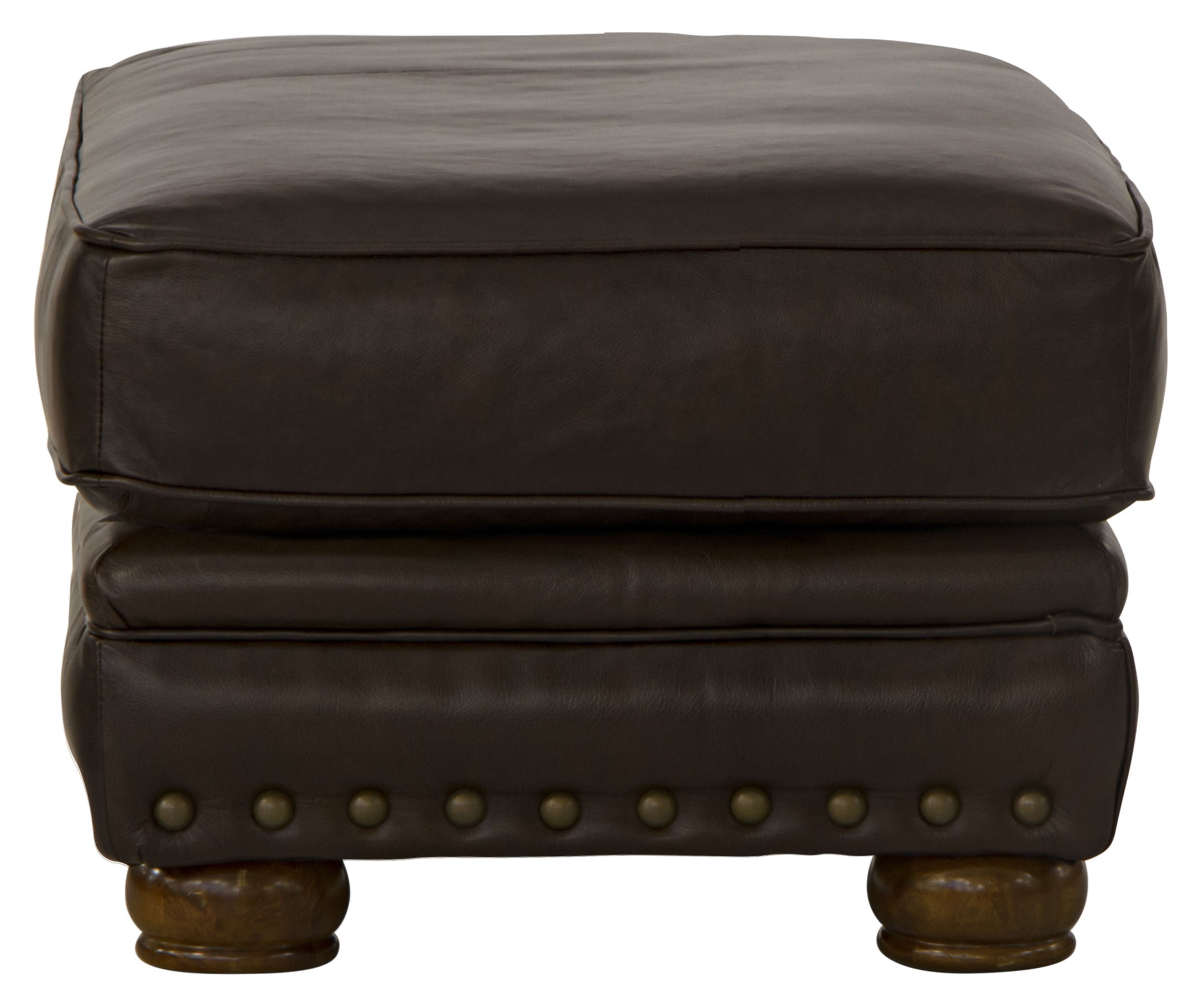 Roberto - Ottoman - Cocoa - Leather - 5th Avenue Furniture