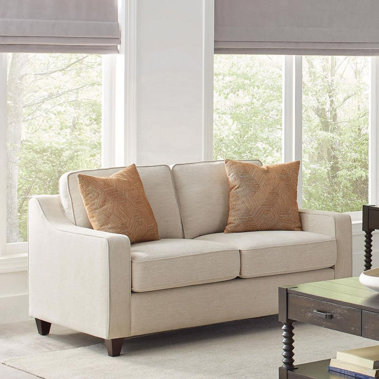 CoasterElevations - Christine - Upholstered Cushion Back Loveseat - Beige - 5th Avenue Furniture