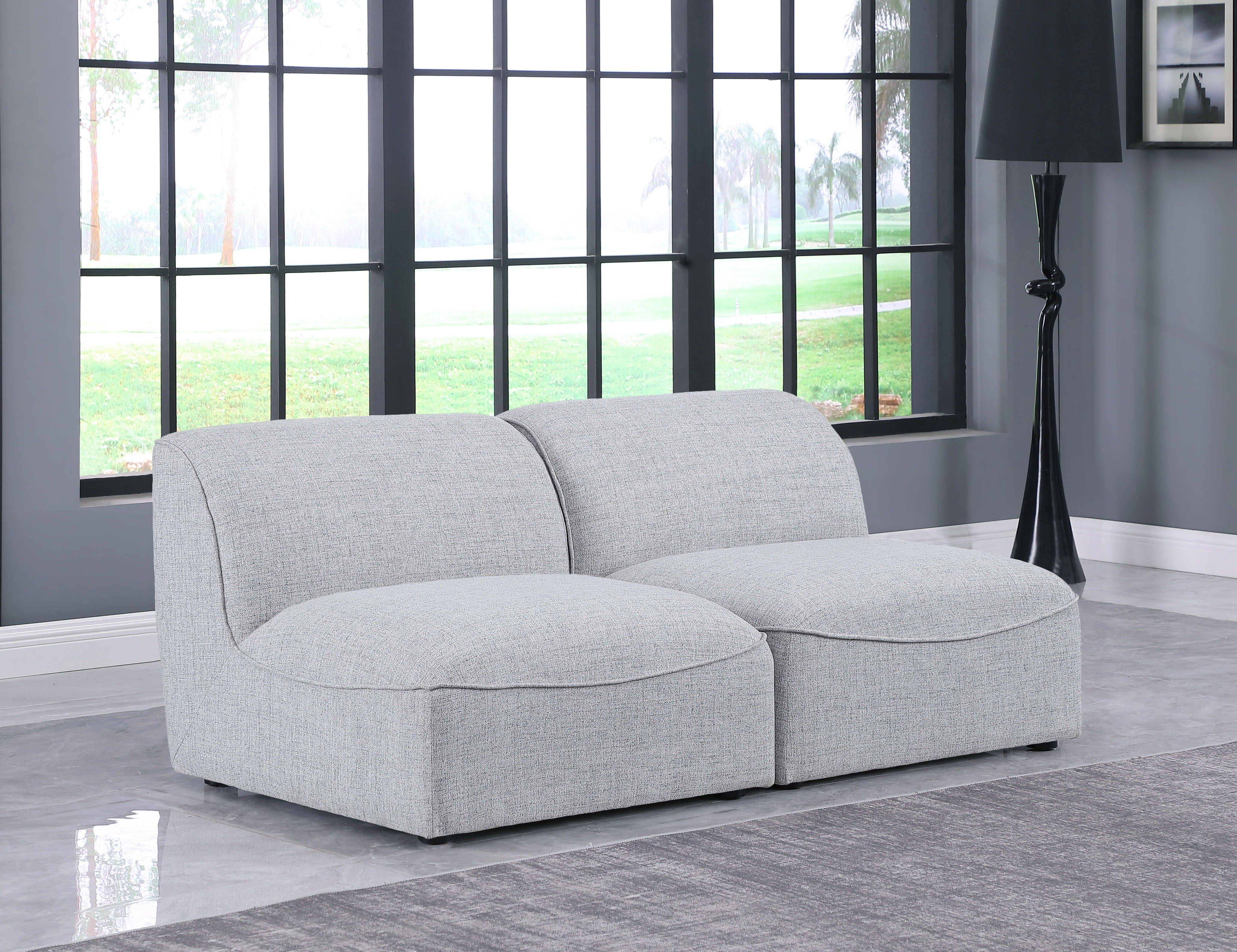 Meridian Furniture - Miramar - Modular Sofa Armless - 2 Seats - 5th Avenue Furniture