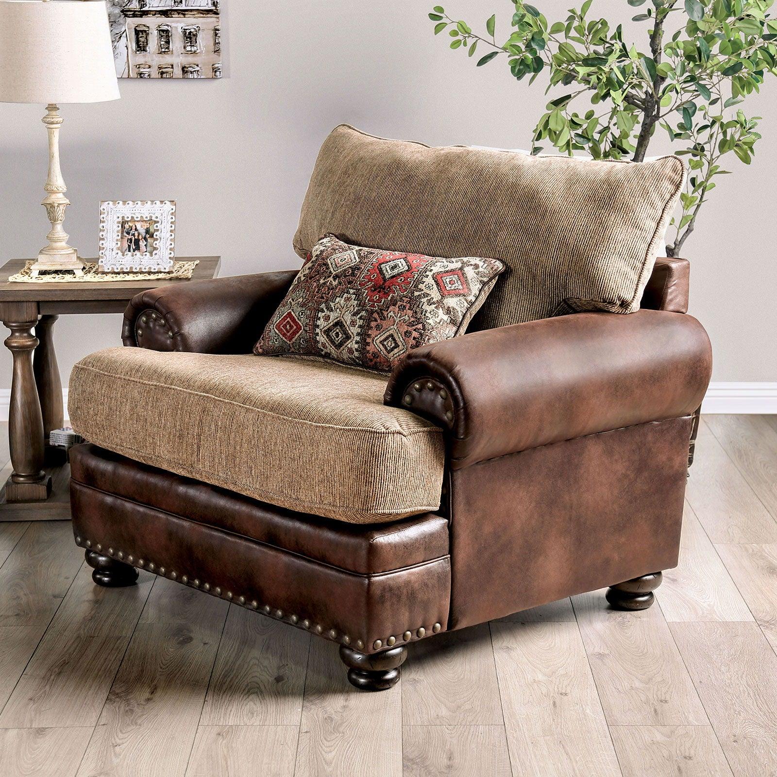 Furniture of America - Fletcher - Chair - Brown / Tan - 5th Avenue Furniture