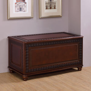 CoasterElevations - Finlay - Flip Open Storage Cedar Chest - Deep Tobacco - 5th Avenue Furniture