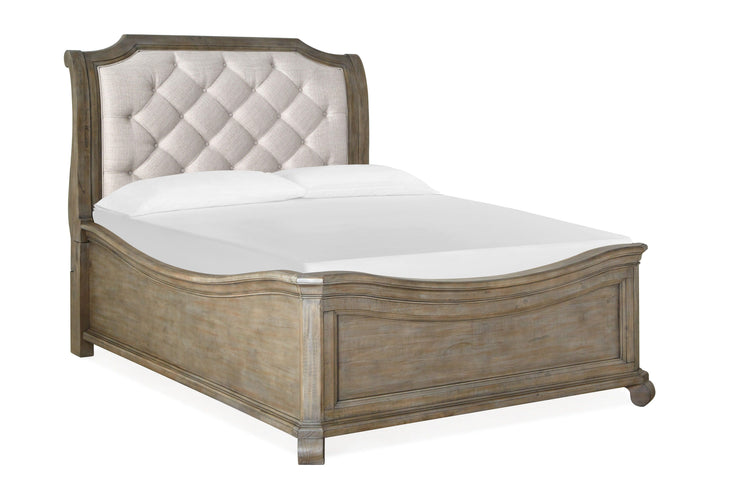 Magnussen Furniture - Tinley Park - Complete Sleigh Bed With Shaped Footboard - 5th Avenue Furniture